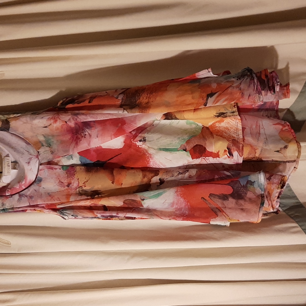 Roz & Ali Tropical Print Top Size M - Picture 10 of 13